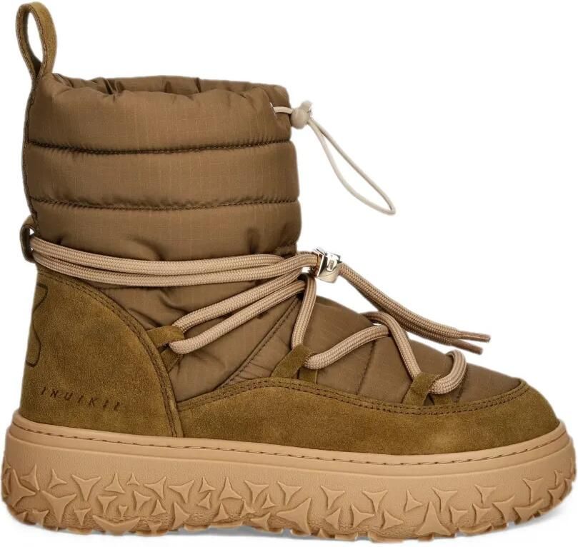 Inuikii Technical quilted suede-panelled boots Groen