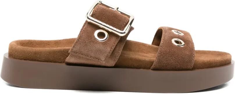 Inuikii Tilda sandalen met gesp Bruin