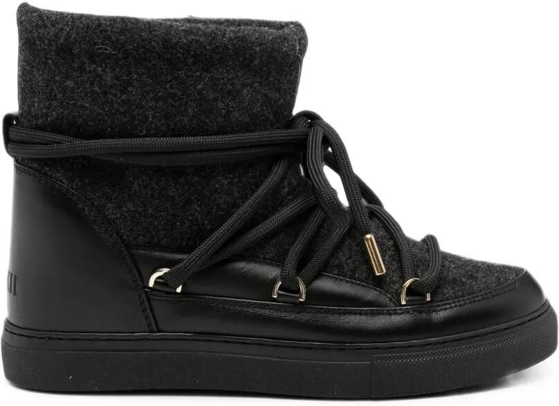 Inuikii Vilten snowboots met leren afwerking Zwart