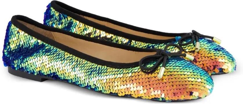 INUOVO Ballerina's met pailletten Goud - Foto 4
