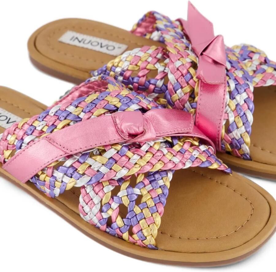 INUOVO Gevlochten sandalen met strik-detail Roze - Foto 2