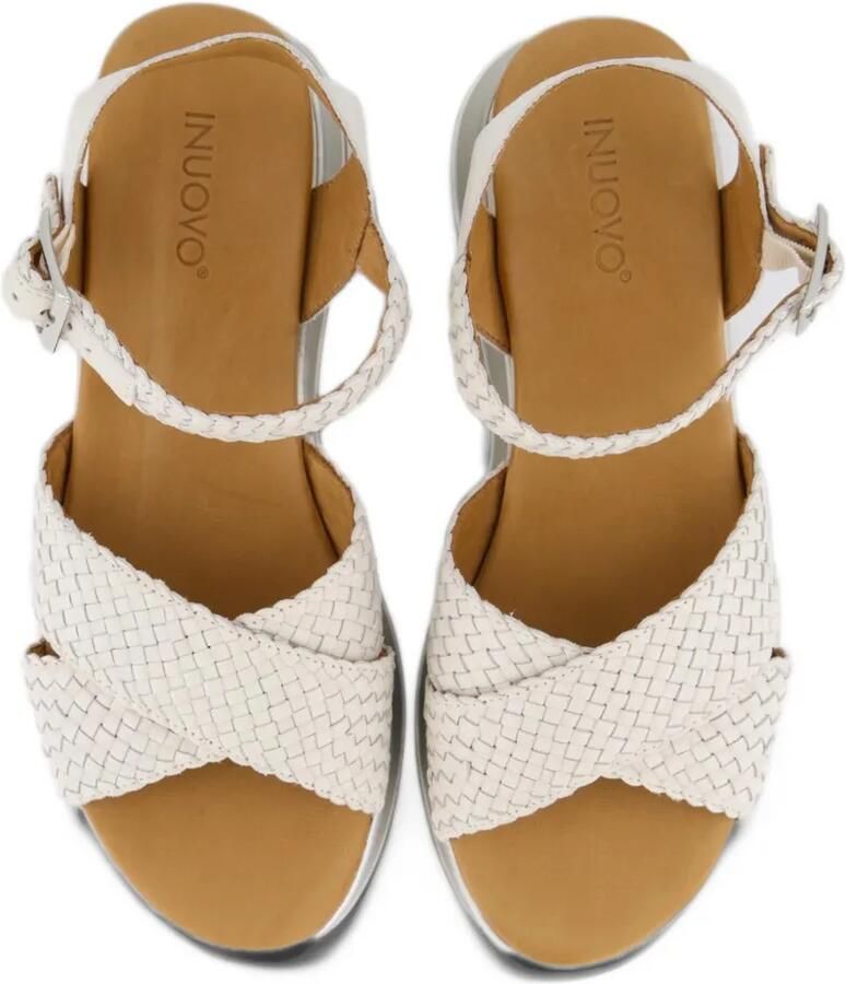 INUOVO Sandalen met plateauzool Beige - Foto 3