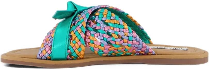 INUOVO Platte sandalen met gevlochten bandjes Groen