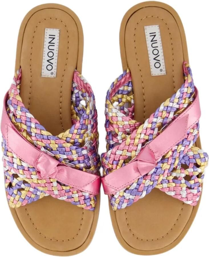 INUOVO Gevlochten sandalen met strik-detail Roze - Foto 3