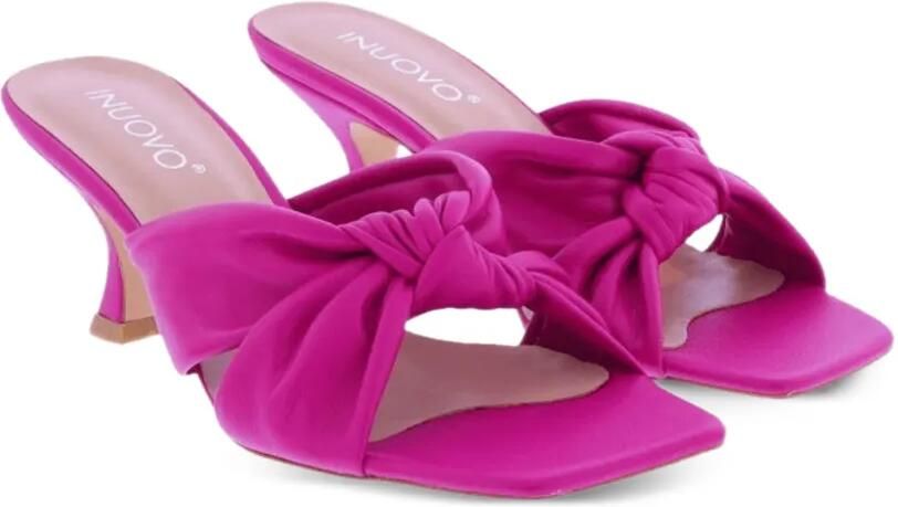 INUOVO Geknoopte sandalen met vierkante neus Roze - Foto 2
