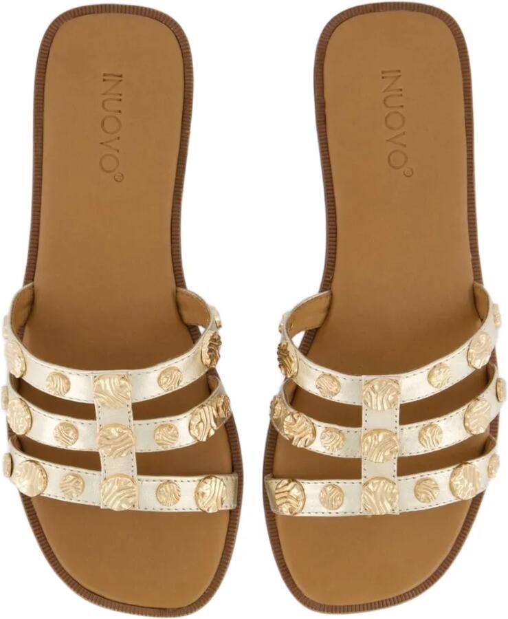 INUOVO Sandalen met studs Goud - Foto 3