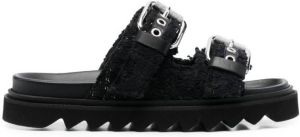 IRO Bolum tweed sandalen Zwart
