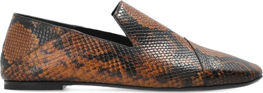 IRO Loafers met slangenprint Bruin