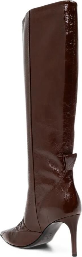 IRO Neo Davyn leather knee-high boots Bruin - Foto 4