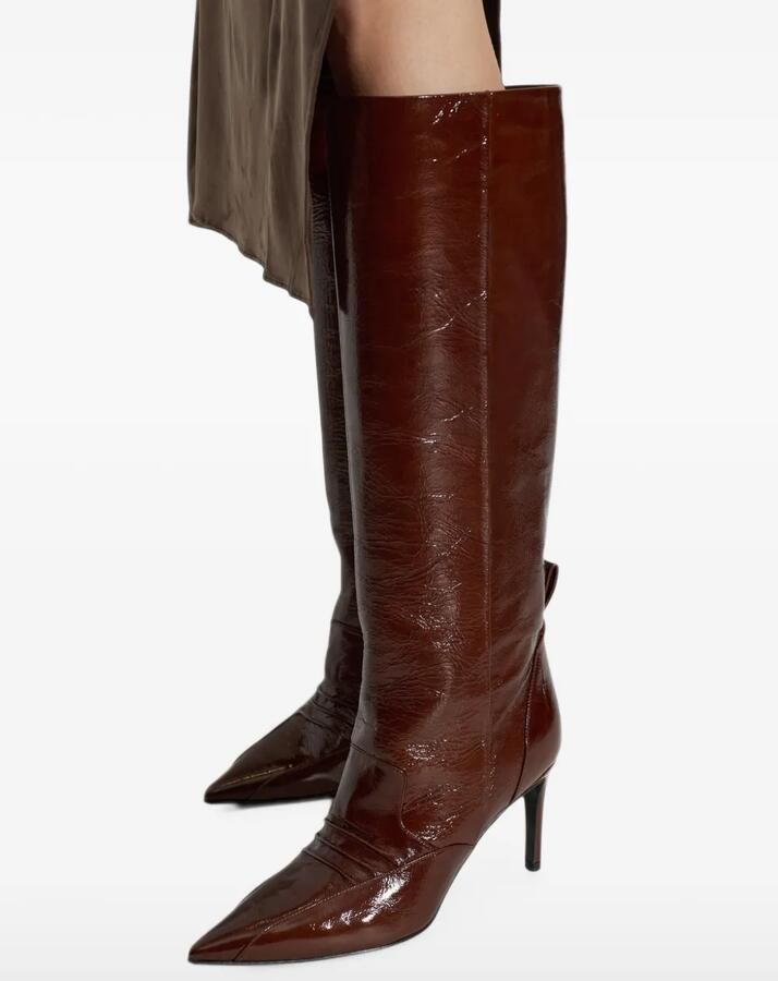IRO Neo Davyn leather knee-high boots Bruin - Foto 2
