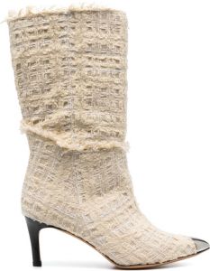 IRO Takari tweed enkellaarzen Beige