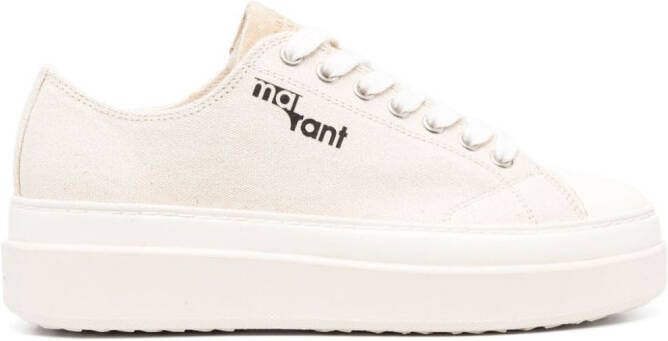 ISABEL MARANT Austen sneakers met logoprint Beige