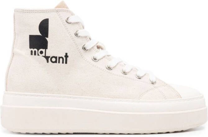 ISABEL MARANT Austen sneakers met logoprint Beige