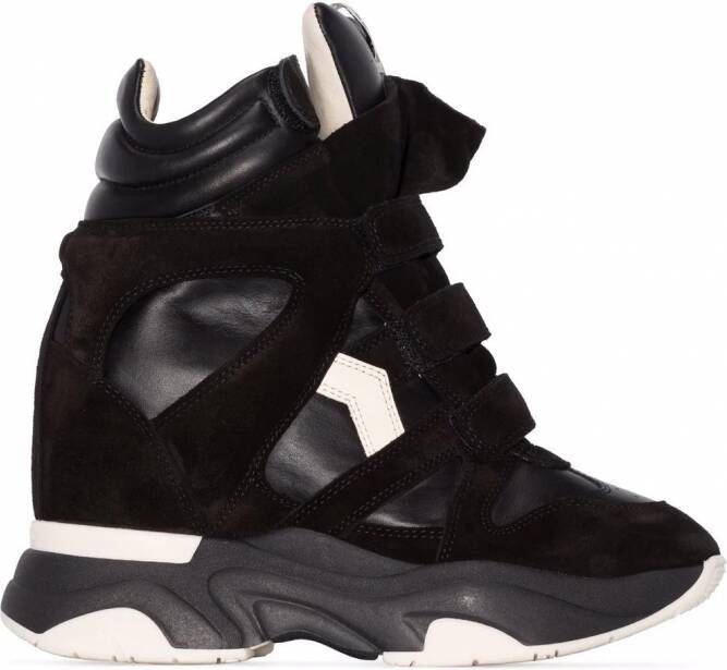 ISABEL MARANT Balksee sneakers met sleehak Zwart
