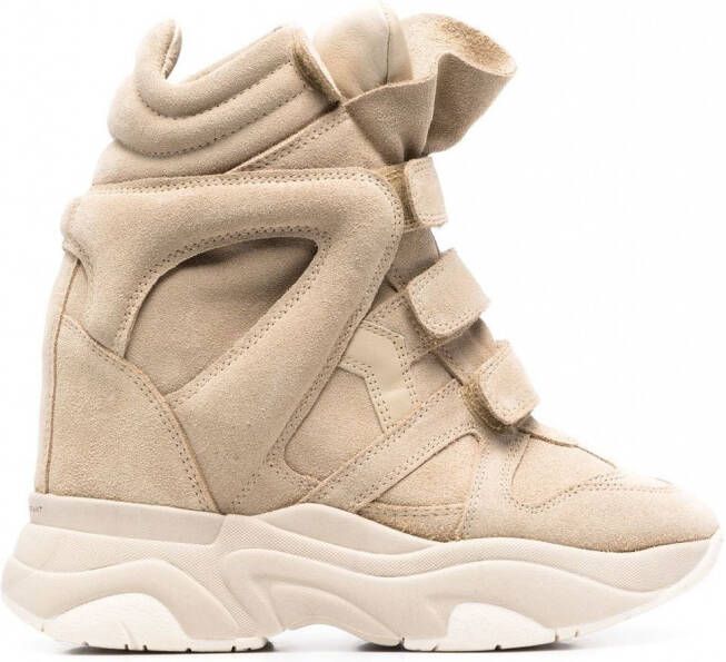 ISABEL MARANT Balskee leren sneakers Beige