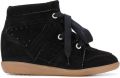ISABEL MARANT Boddy suède sneakers met sleehak Zwart - Zwart