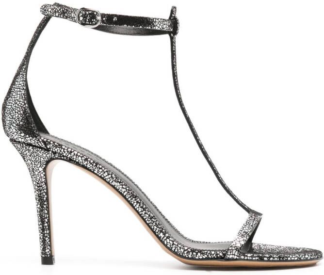 ISABEL MARANT Leren sandalen Zilver