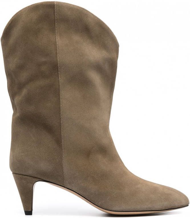 Isabel Marant Dernee enkellaarzen Groen - Schoenen.nl