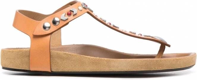 ISABEL MARANT Enavy verfraaide sandalen Beige