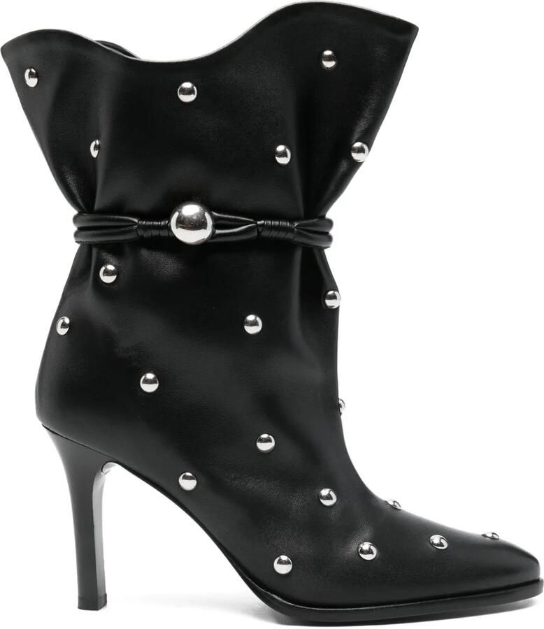 ISABEL MARANT 100 mm Lola leren laarzen met studs Zwart