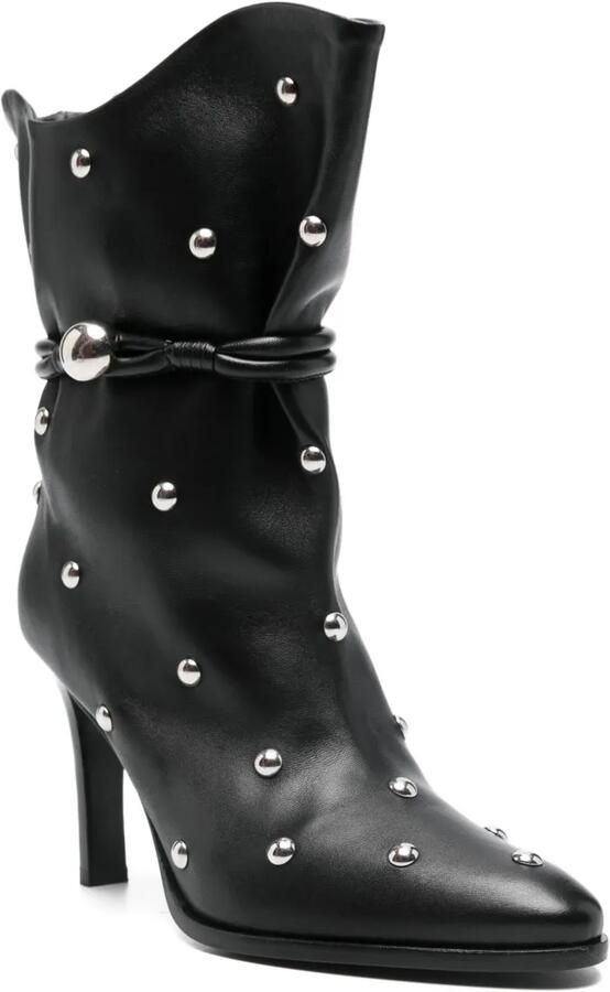ISABEL MARANT 100 mm Lola leren laarzen met studs Zwart - Foto 3