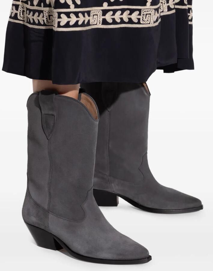 ISABEL MARANT 40 mm Duerto suède enkellaarzen Grijs - Foto 4