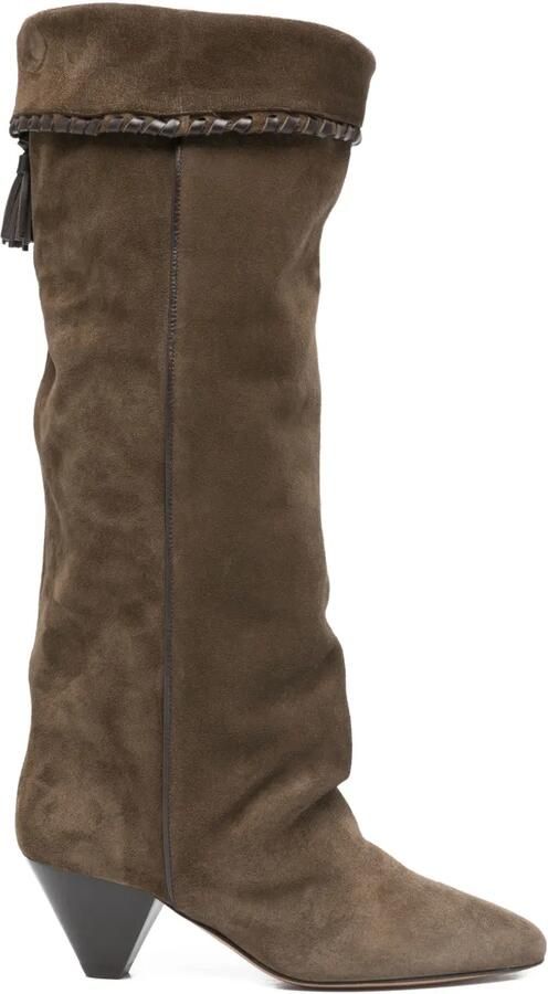 ISABEL MARANT 55 mm Elita suède laarzen Groen