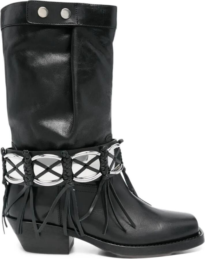 ISABEL MARANT Ademe leather boots Zwart