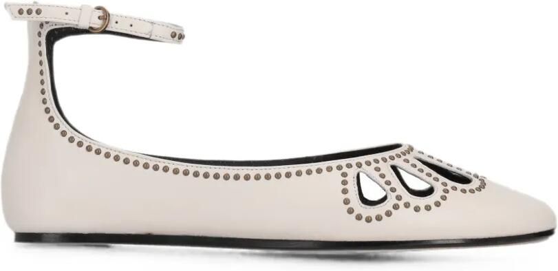 ISABEL MARANT Ballerina's met studs en uitgesneden details Beige