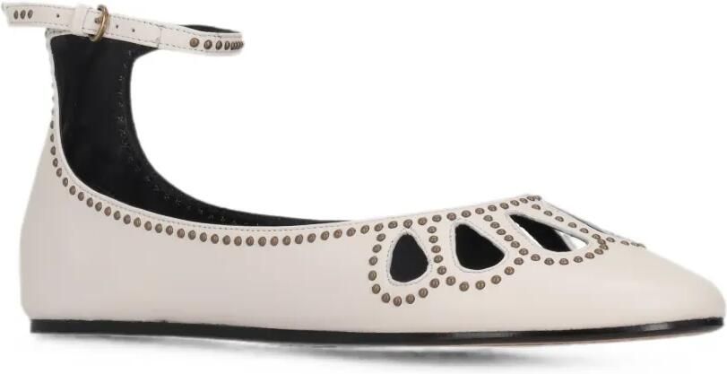 ISABEL MARANT Ballerina's met studs en uitgesneden details Beige - Foto 4