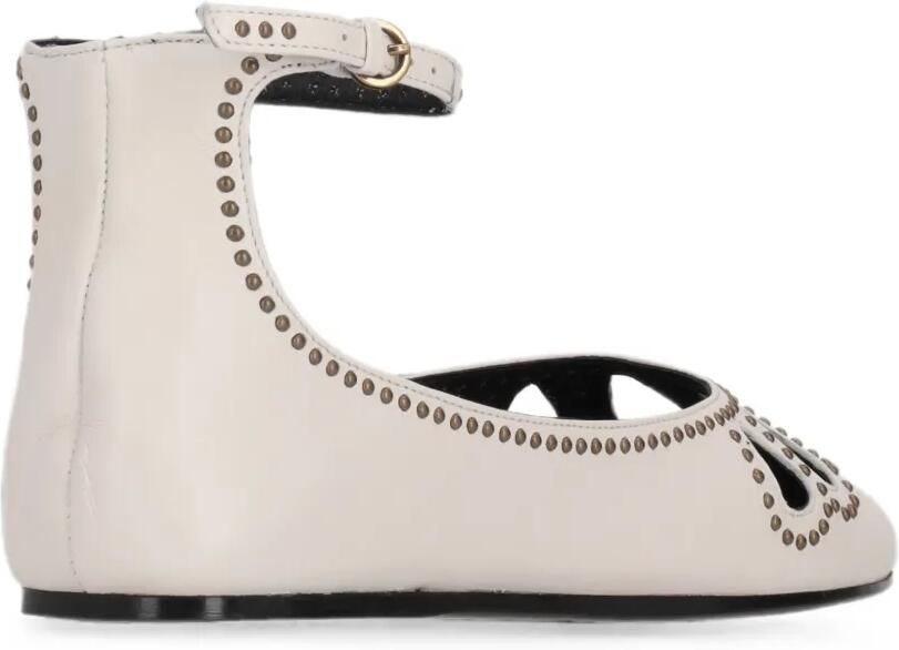ISABEL MARANT Ballerina's met studs en uitgesneden details Beige - Foto 2
