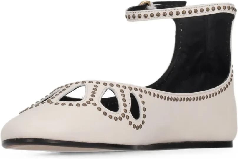 ISABEL MARANT Ballerina's met studs en uitgesneden details Beige - Foto 3