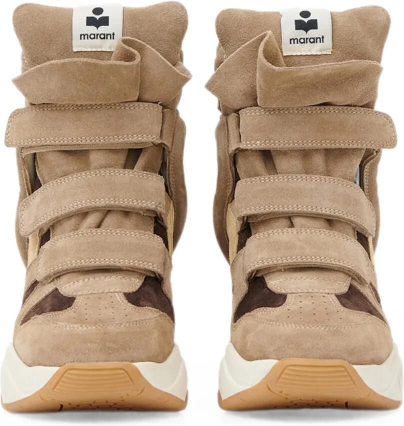 ISABEL MARANT Balskee suède sneakers met sleehak Beige - Foto 2