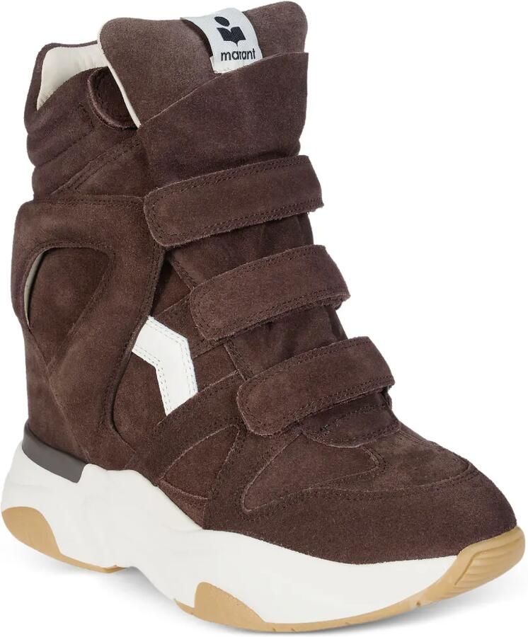 ISABEL MARANT Balskee suède sneakers met sleehak Bruin - Foto 3