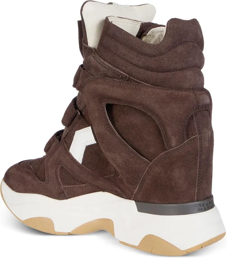 ISABEL MARANT Balskee suède sneakers met sleehak Bruin - Foto 2