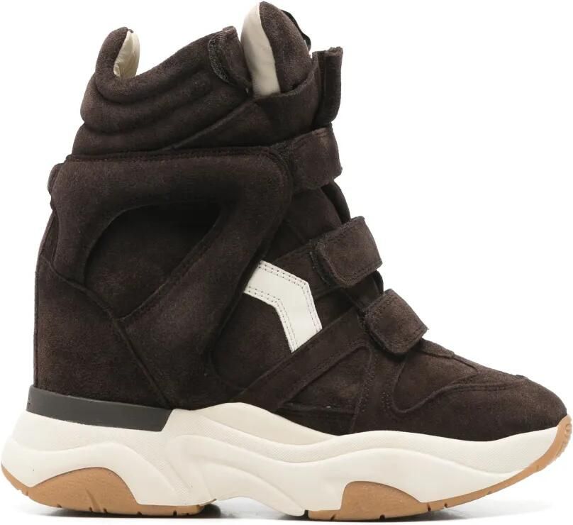 ISABEL MARANT Balskee sneakers met sleehak Bruin