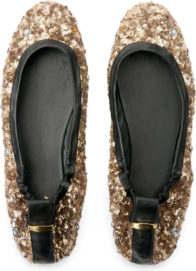 ISABEL MARANT Belna ballerina's verfraaid met pailletten Goud - Foto 3