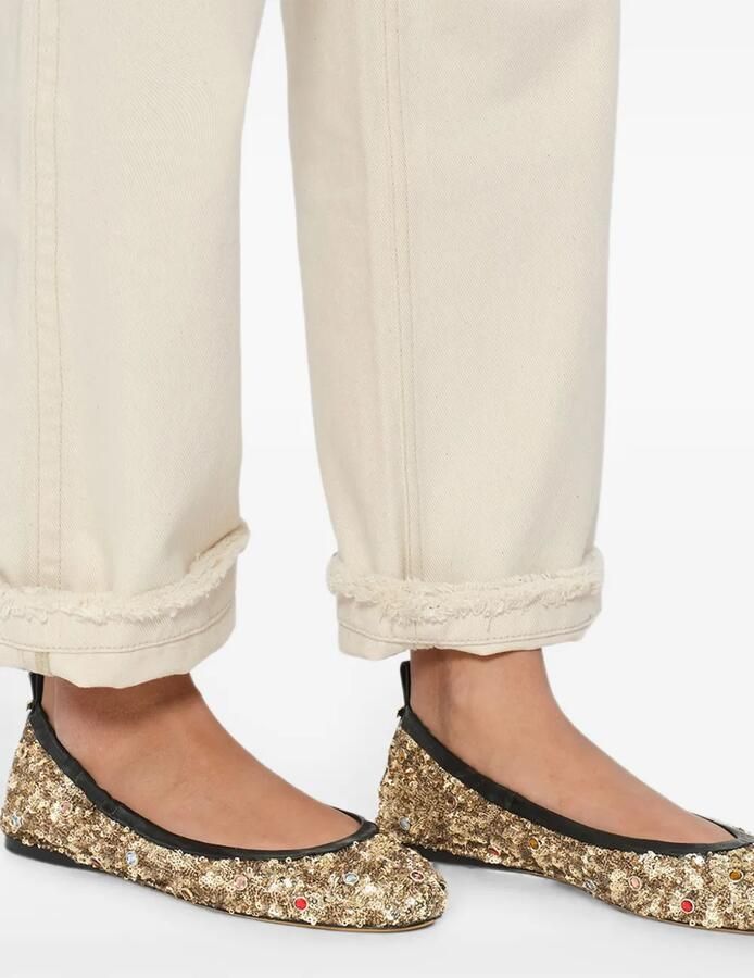 ISABEL MARANT Belna ballerina's verfraaid met pailletten Goud - Foto 2