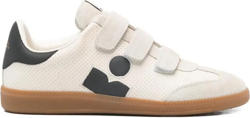 ISABEL MARANT Beth sneakers met geperforeerd logo Beige