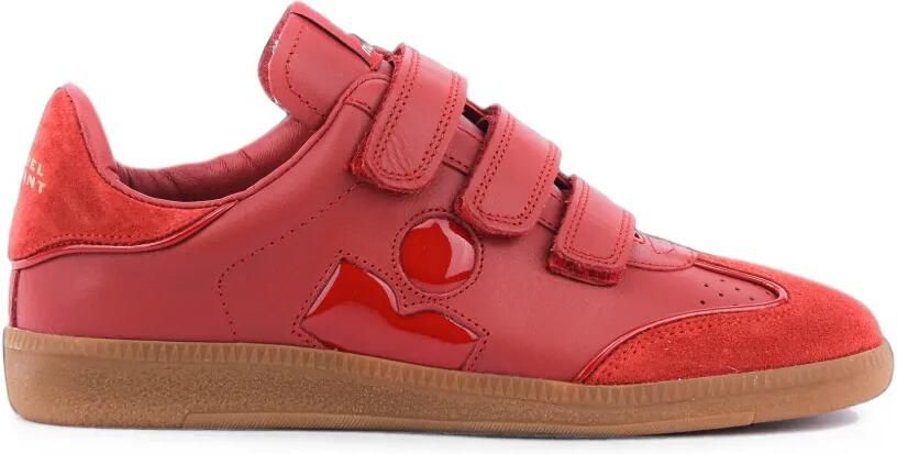 ISABEL MARANT Beth sneakers met klittenband Rood