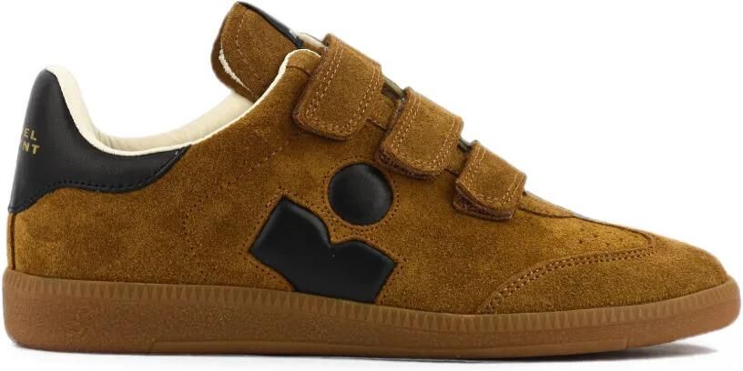 ISABEL MARANT Beth suède sneakers met klittenband Bruin