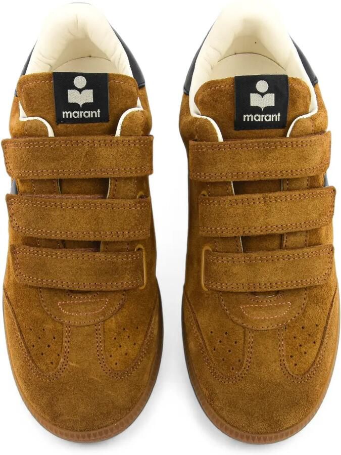 ISABEL MARANT Beth suède sneakers met klittenband Bruin - Foto 2