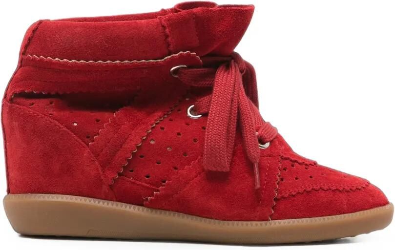 ISABEL MARANT Bobby sneakers met sleehak Rood