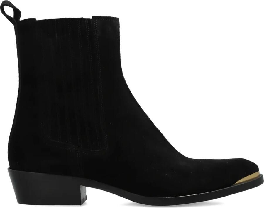 ISABEL MARANT Delano suède enkellaarzen Zwart