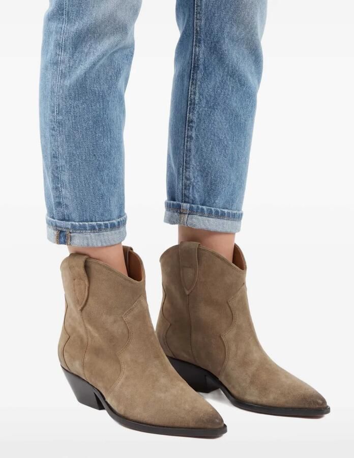 ISABEL MARANT Dewina 45mm suède enkellaarzen Bruin - Foto 2