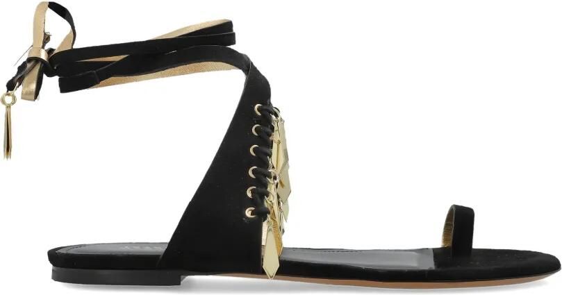 ISABEL MARANT Dreena verfraaide sandalen Zwart