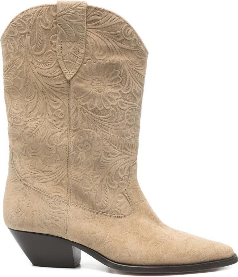ISABEL MARANT Duerto suède cowboylaarzen Beige