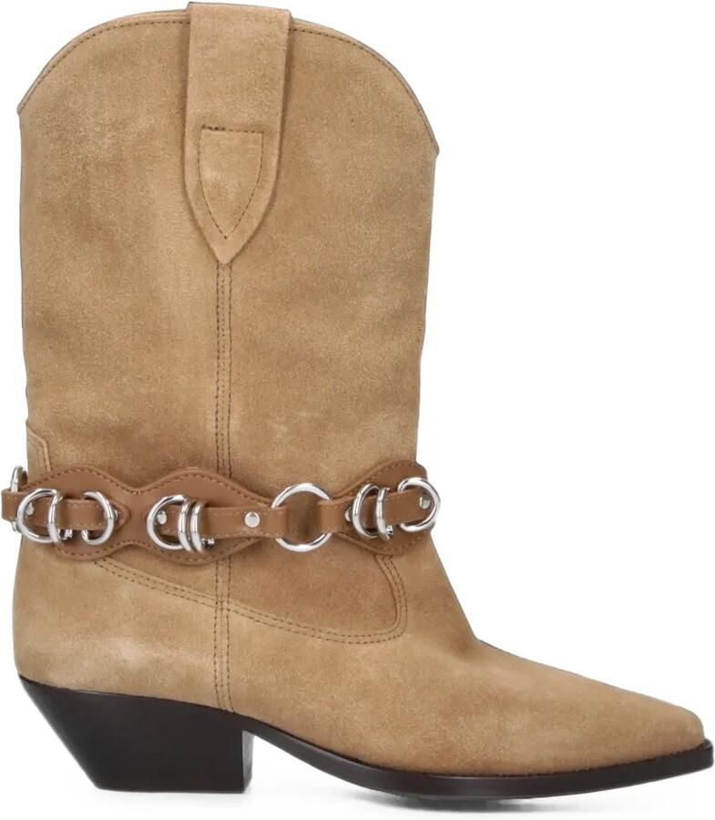 ISABEL MARANT Duerto suède laarzen met harnas-detail Beige