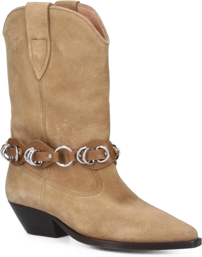 ISABEL MARANT Duerto suède laarzen met harnas-detail Beige - Foto 4
