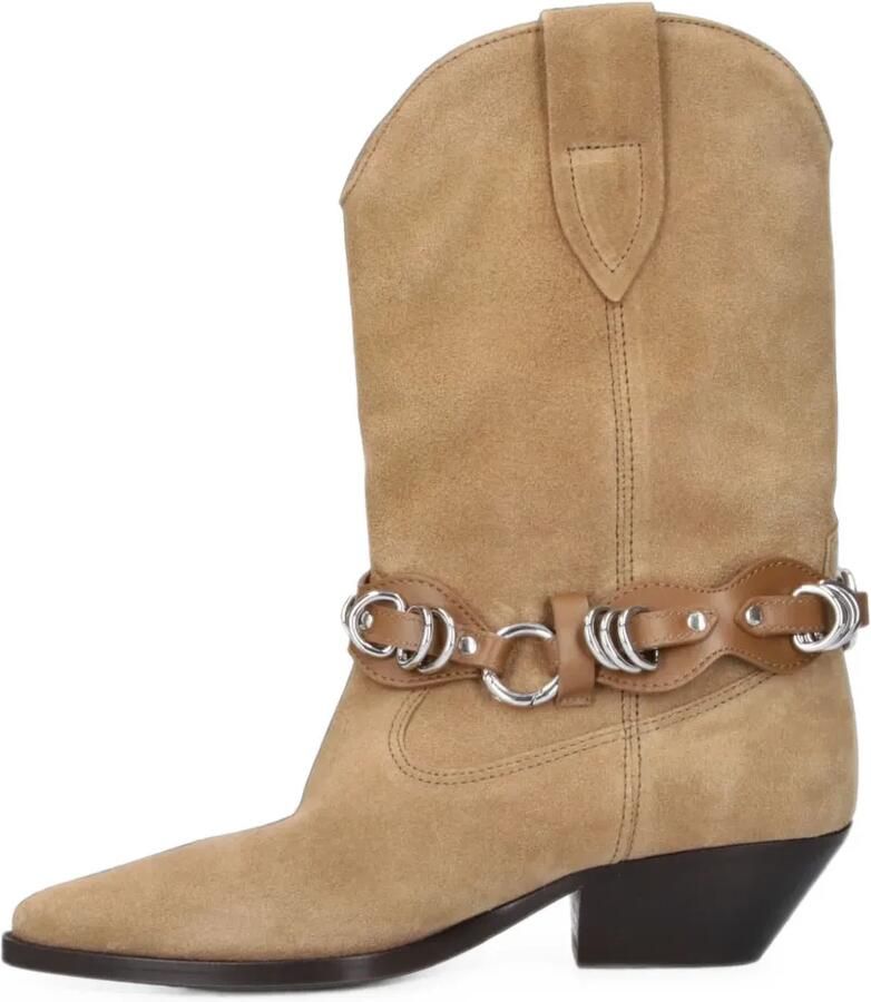 ISABEL MARANT Duerto suède laarzen met harnas-detail Beige - Foto 3